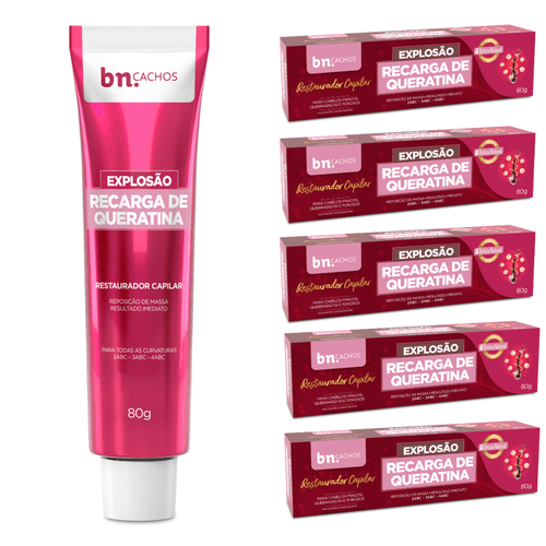 Kit Explosão Recarga de Queratina 80g (6 itens) | bn.Cachos Kit Explosão Recarga de Queratina 80g (6 itens) | bn.Cachos